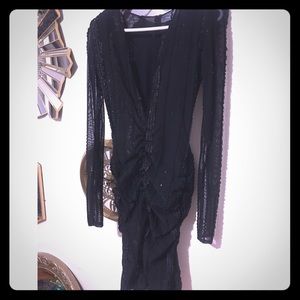 Custom Made Black Midi Dress